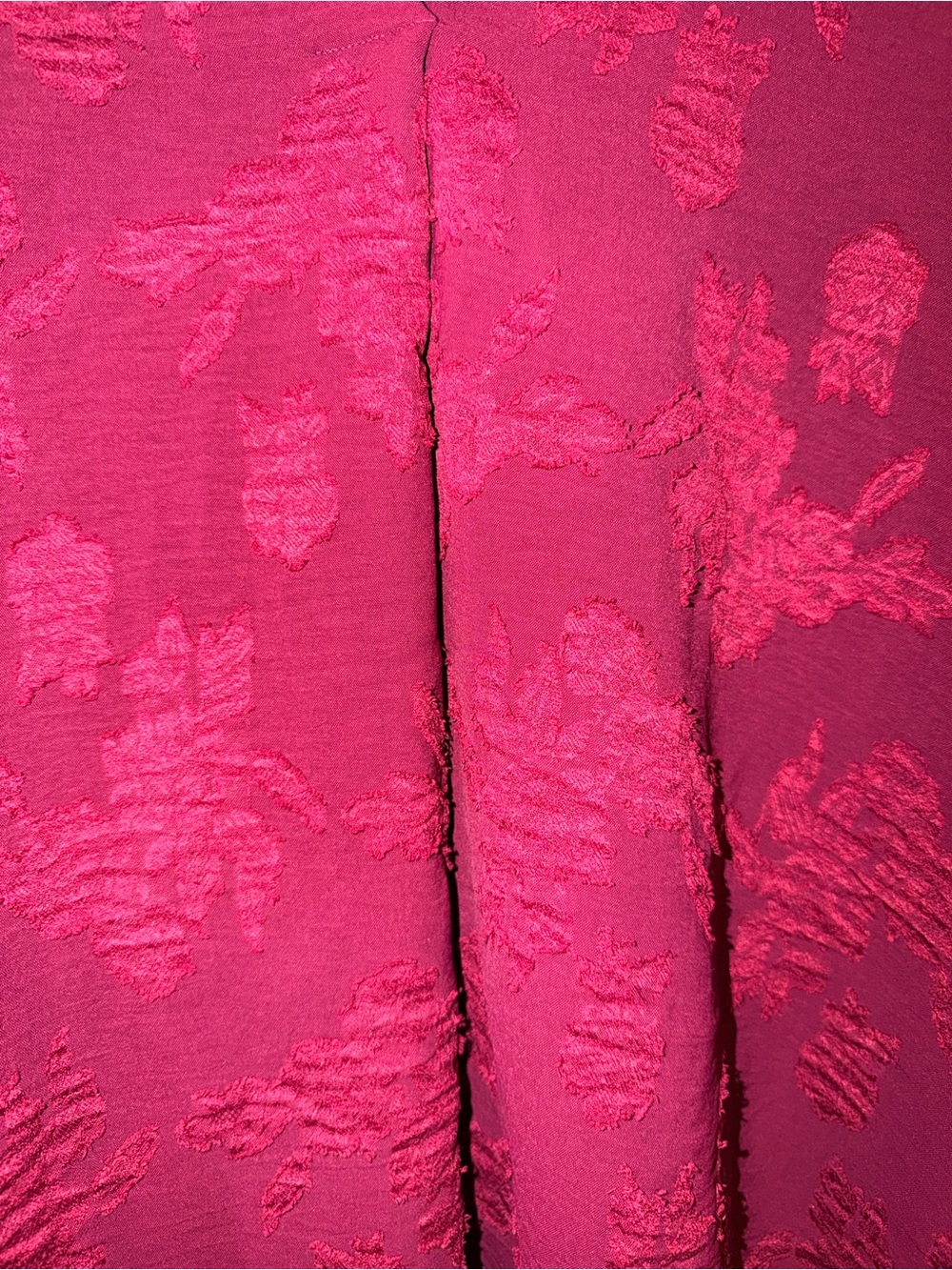 Umgee Raspberry Textured V-Neck Dolman Blouse - Picture 3 of 8